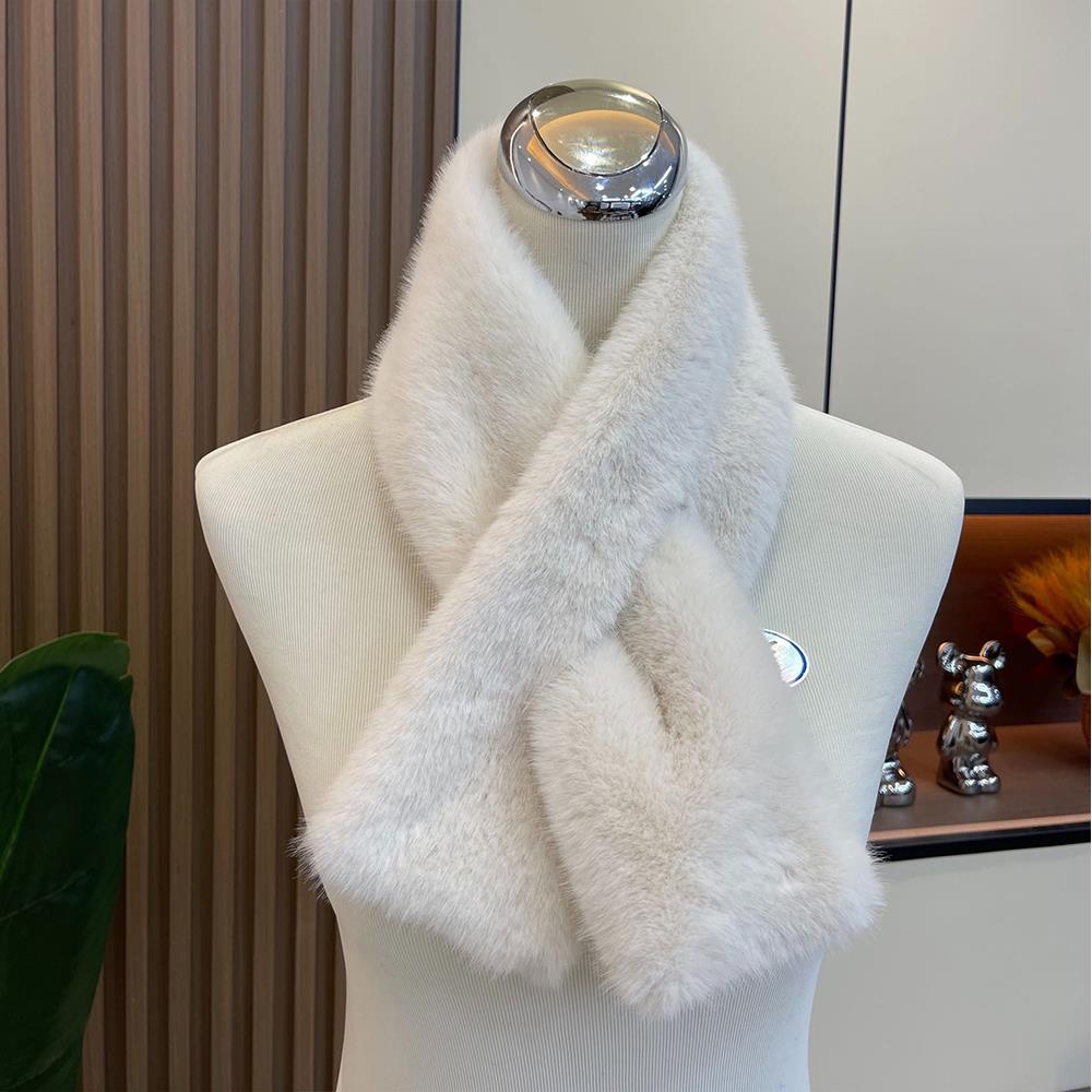 Écharpe en fourrure pour femmes, écharpe Y2K résistante au froid, imprimé léopard, chauffe-cou, fausse fourrure de lapin, écharpes de luxe pour femmes
