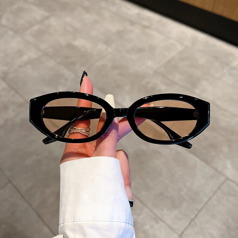 Lunettes de soleil ovales Vintage pour femmes, mode rétro, nouvelle marque de luxe tendance de styliste UV400, lunettes pour dames
