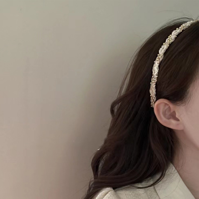 Serre-têtes pour femmes, style coréen, petits nœuds doux et élégants, perles rétro, polyvalents, accessoires de cheveux de luxe de haute qualité