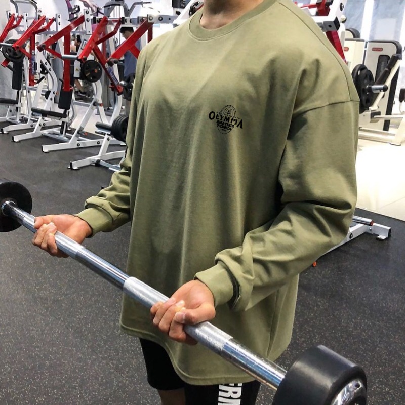 Vêtements de sport pour hommes, vêtements de musculation, t-shirt à manches longues, sweat-shirt de course, t-shirts décontractés