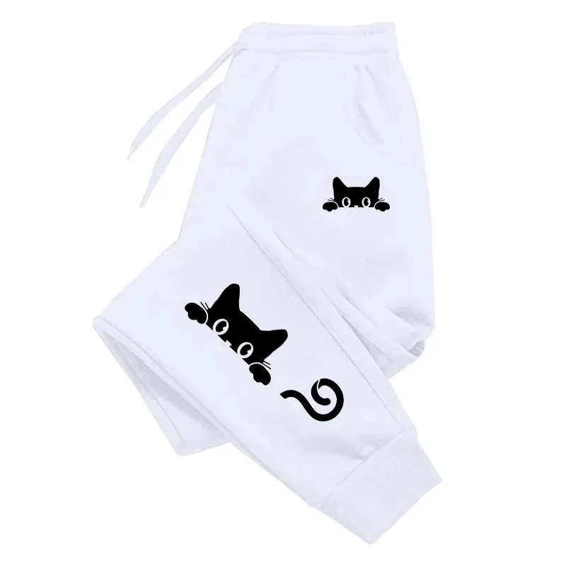 Chat mignon imprimé femmes pantalons de survêtement quotidien décontracté mode pantalon sport Jogging Sweat femme pantalon extérieur rue offre spéciale pantalon