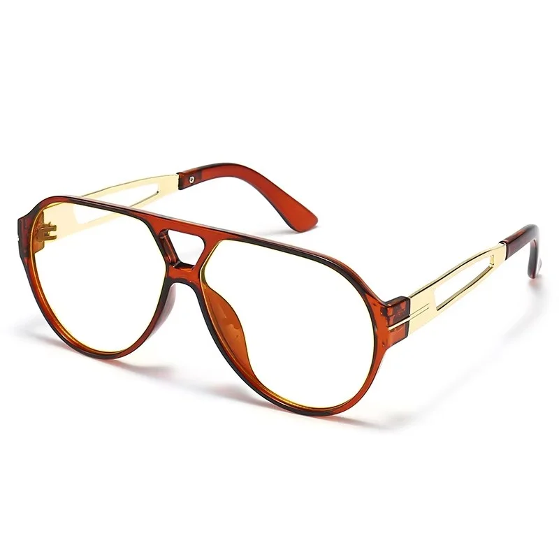 Lunettes de lecture ovales surdimensionnées pour femmes et hommes, marque de luxe, rétro, Double pont, mode pilote, presbytie