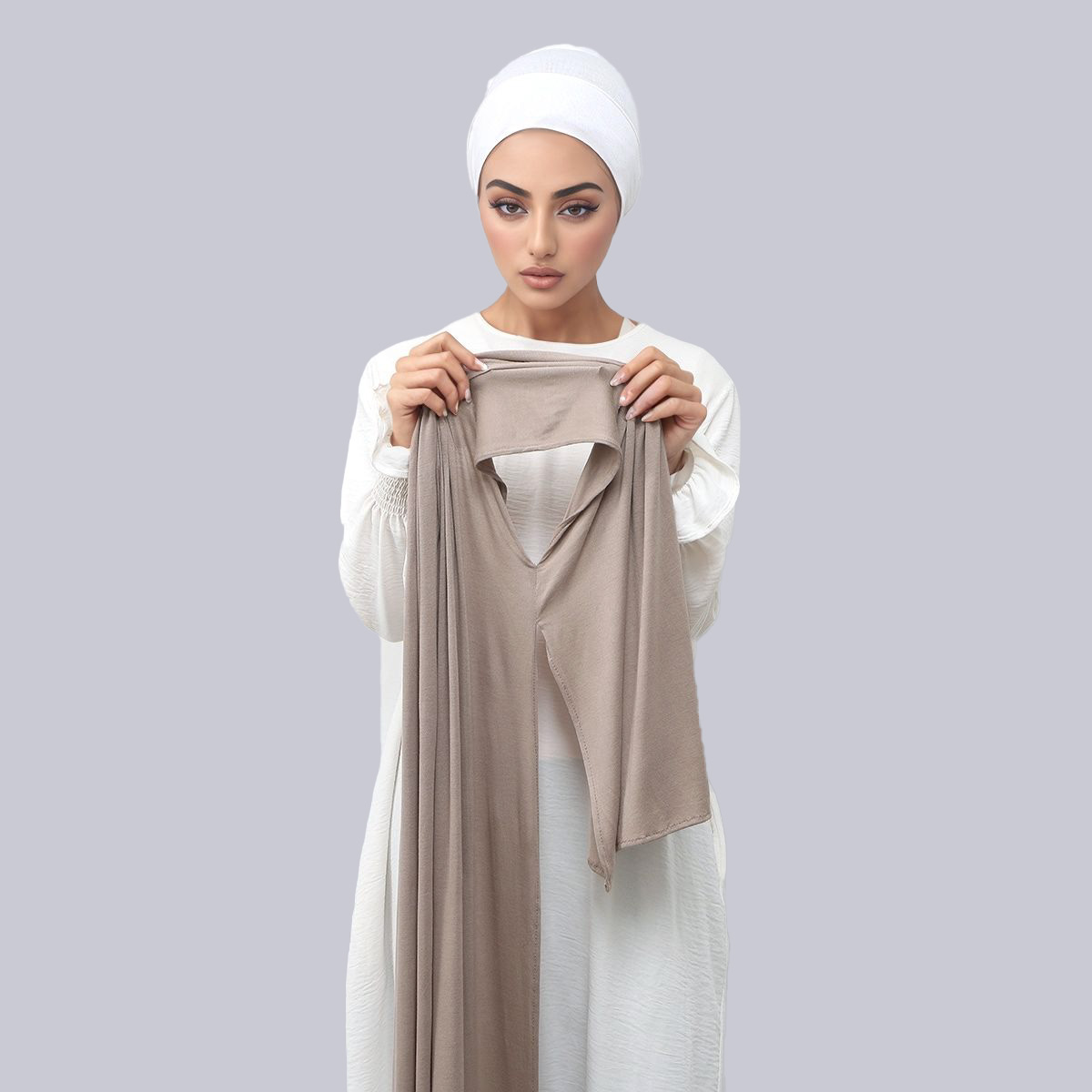 Femmes musulmanes instantanées Hijab grand châle Jersey écharpe douce facile à porter bandeau enveloppement mince respirant pull Ramadan bandeau