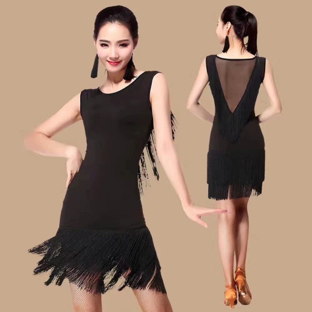 Jupe de danse latine pour femmes, vêtements de danse, costume de performance, uniforme de compétition, jupe à franges, vêtements élégants et à la mode