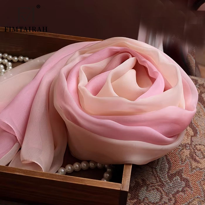 Fimchlorine-Foulard de la présidence solide pour femme, écharpe de couverture de plage, injFoulard, Real Injplanchers f, Hangzhou, ah 100%, 100%, 2024