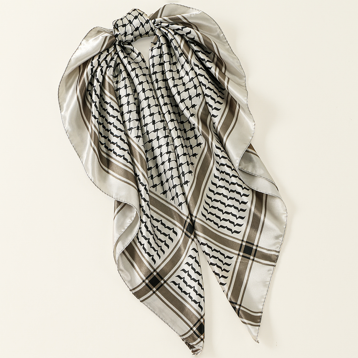90*90 cm arabe Satin soie carré écharpe femmes musulman Hijab châles foulard dames élégant décontracté bandeau cheveux écharpe