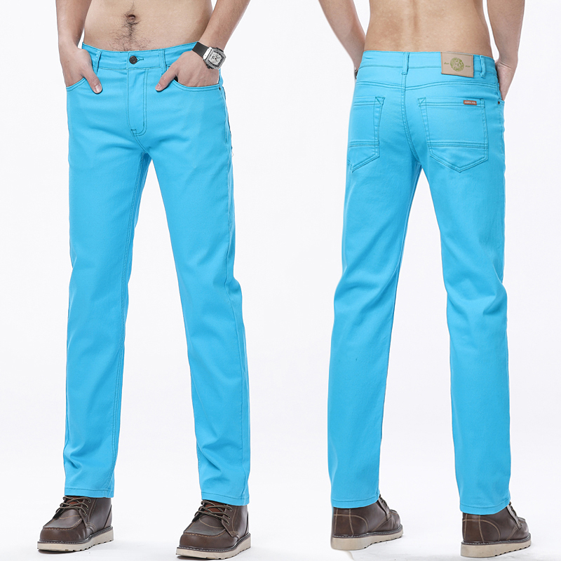 Jean en coton pour hommes, élastique, doux et confortable, pantalon décontracté, coupe droite, mode printemps-été, taille 28-44
