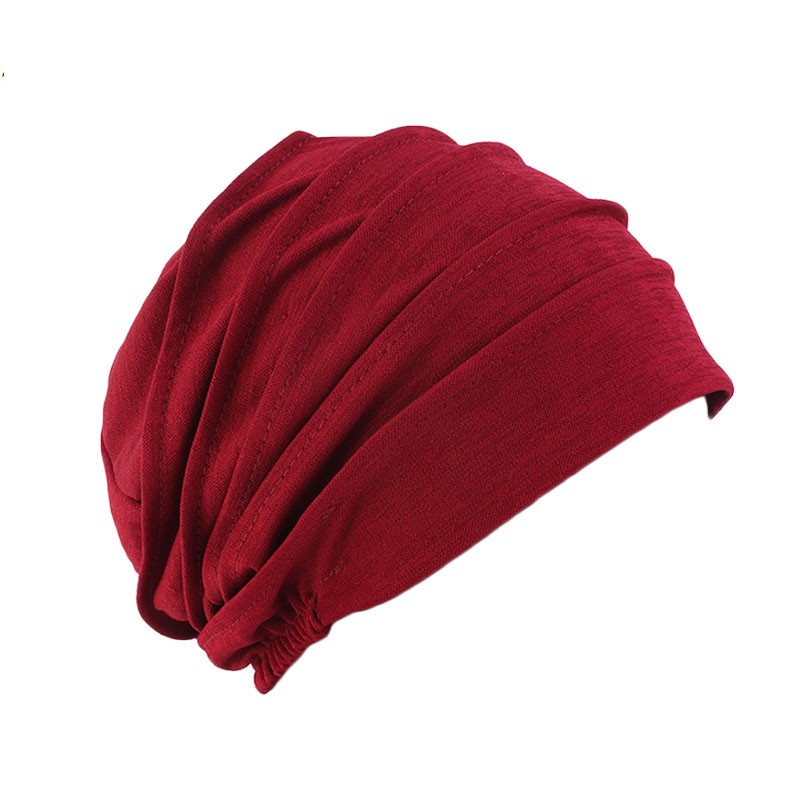 Femmes respirer chapeau nouveau femmes Hijabs Turban élastique tissu tête casquette chapeau doux à volants Cancer chimio casquette musulman écharpe casquette en gros