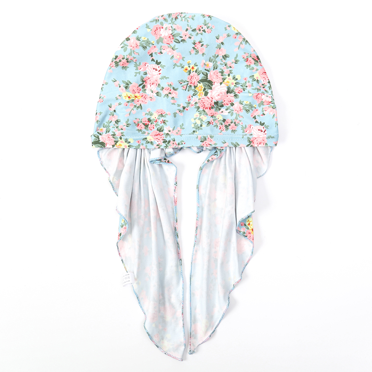 Casquettes Hijab musulmanes à imprimé floral pour femmes, bonnet turban à longue queue, coiffe pour dames, tête ronde, élastique doux, mode du Ramadan, portable