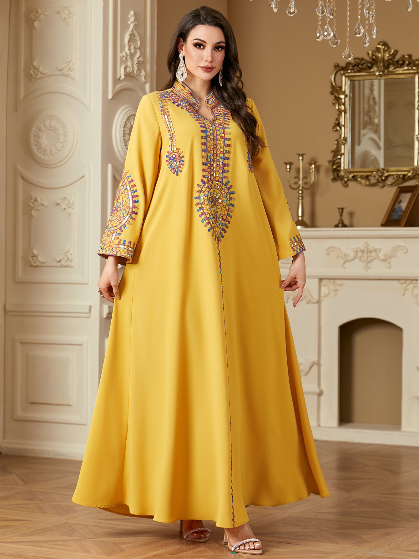 Eid Robe brodée musulmane pour femmes Abaya robes longues de fête Caftan Robe Jalabiya Ramadan marocain dubaï 2025 robes Largos