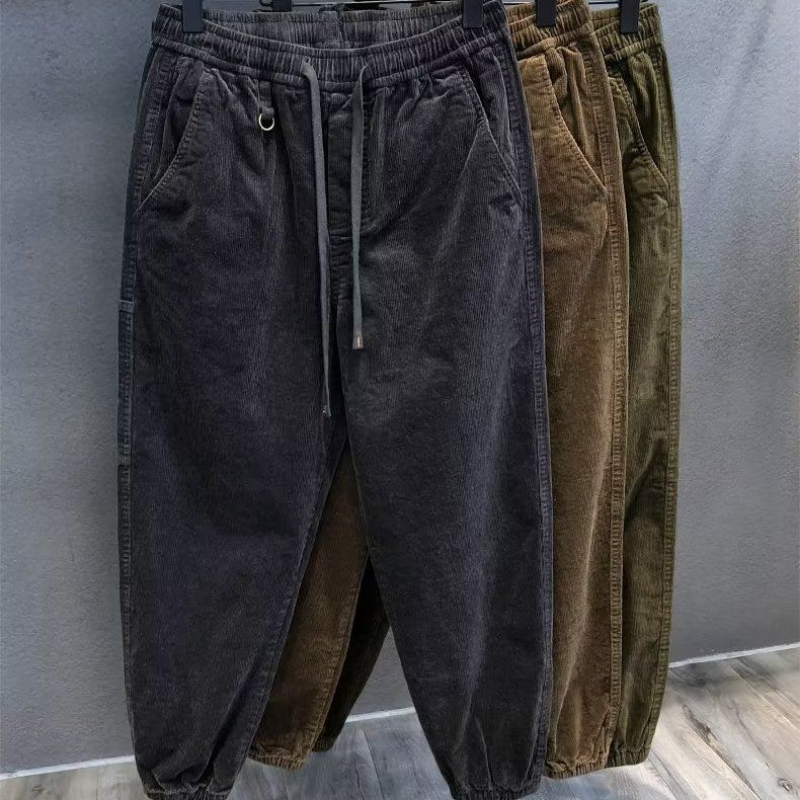 Pantalon Sarouel en Velours Côtelé pour Homme, Streetwear Décontracté, Baggy, Pantalon de Survêtement, Vêtements Rétro, Aadt, Smile Optics, Chaud, Y2K, Automne, Hiver