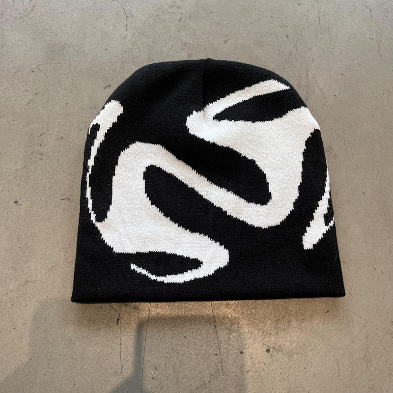 Bonnet en tricot pour hommes, style gothique, casquette Y2K, streetwear, pull d'hiver, Kpop, Gorro, Harajuku, vintage, chaud, hip-hop, bonnet pour femmes