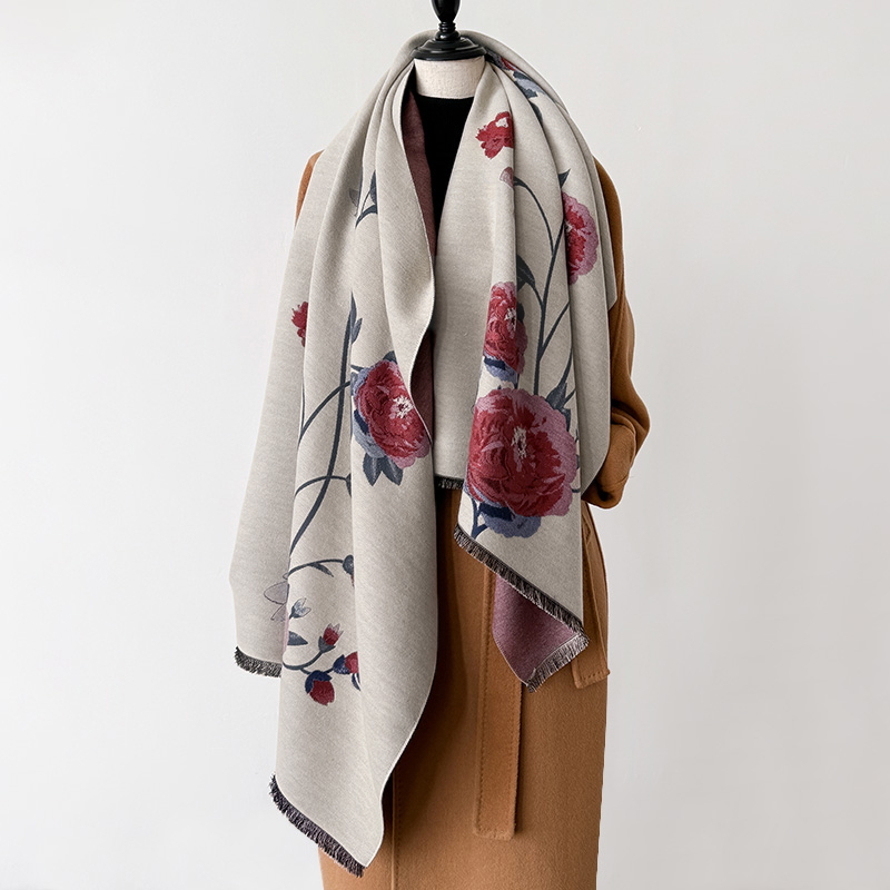Nouveau Foulard en cachemire de luxe hiver femmes Pashmina châles couverture chaude enveloppes femme Foulard Bandana marque foulards épais Hijab