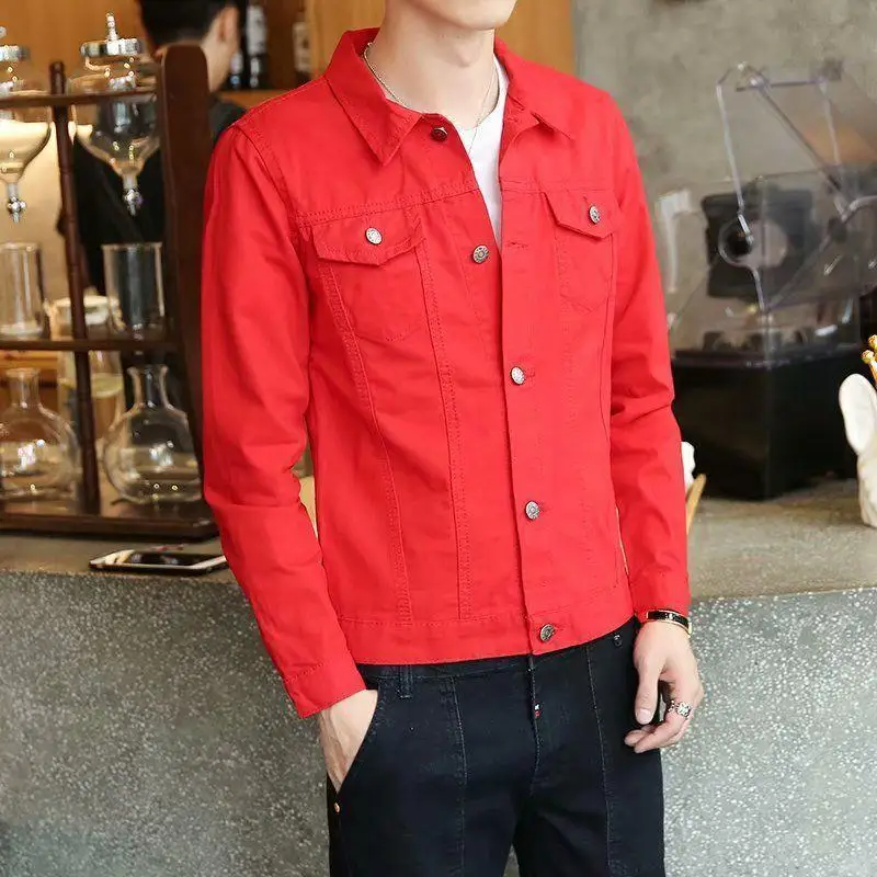 Vestes décontractées en coton pour hommes, manteau en denim, coupe couvertes, style coréen, printemps et automne, nouveau