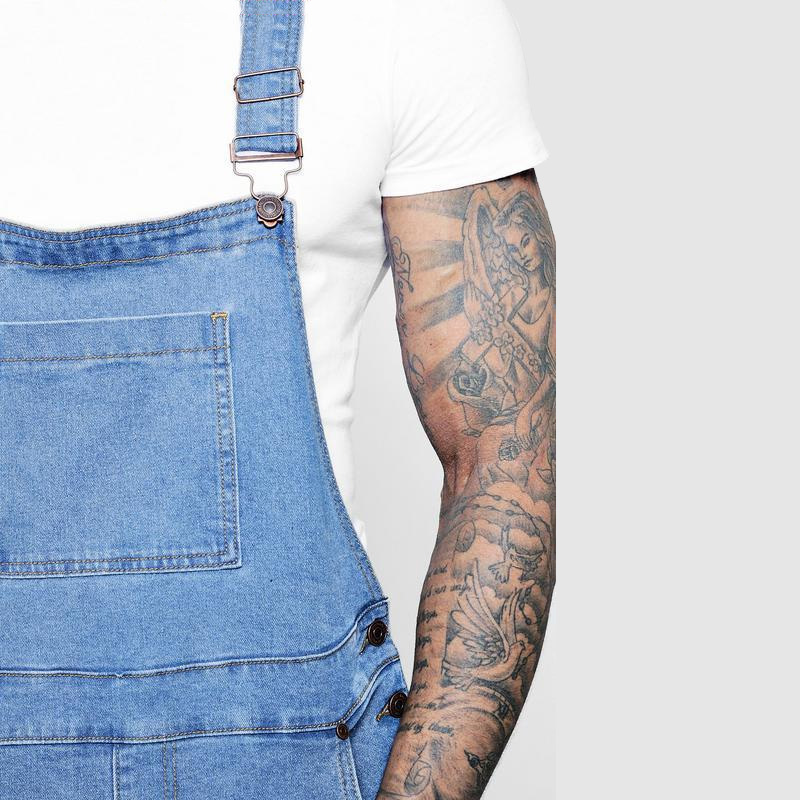 CARANFIER jean hommes combinaisons haute rue en détresse Denim salopette pour homme genou Kength pantalon lavage poche pantalon vêtements