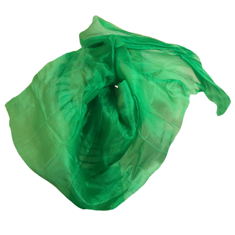 Voiles de danse naturels faits à la main de haute qualité, accessoires de danse du ventre, document vert pur