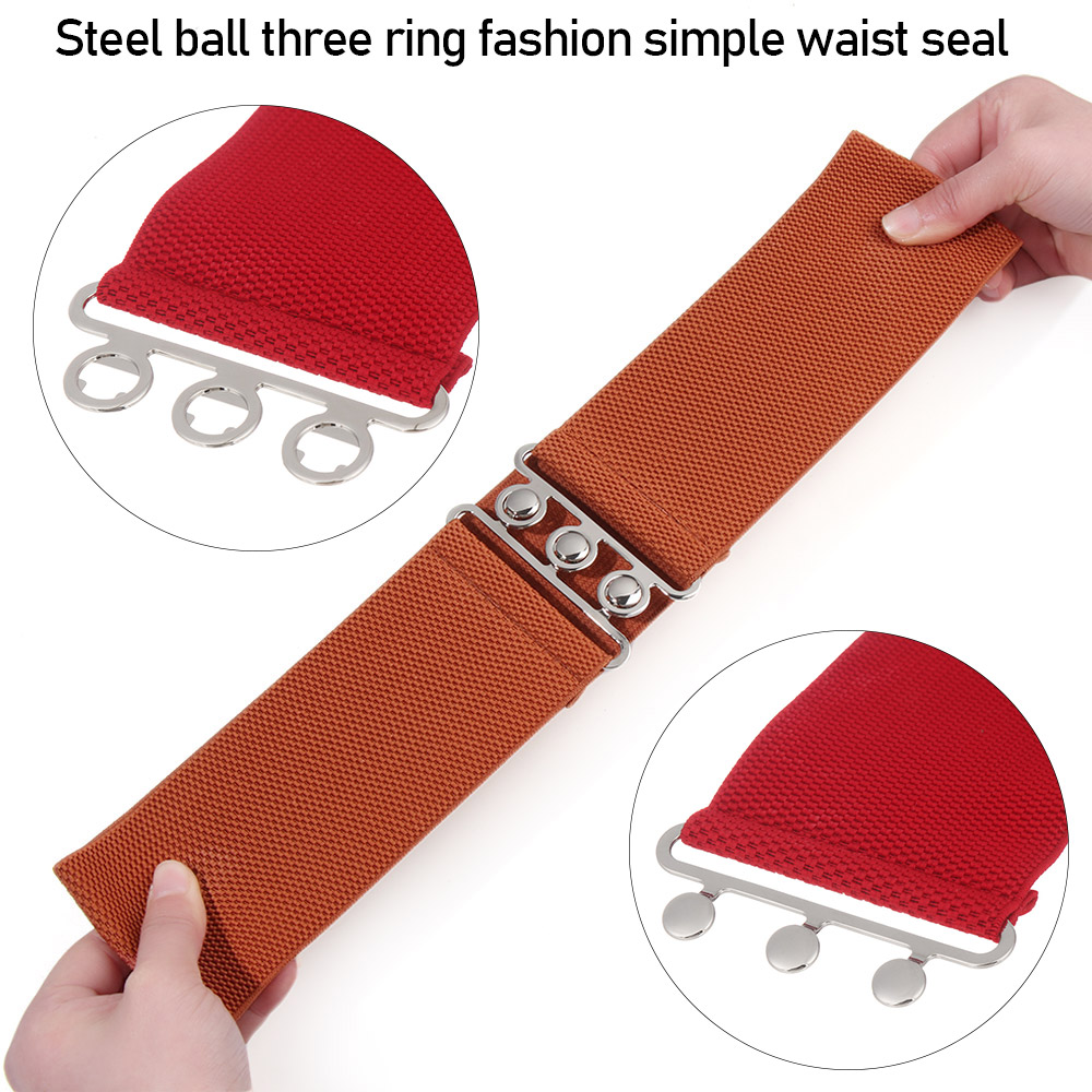 Ceinture large élastique pour femme, ceinture multicolore avec structure en métal, ceinture décontractée pour femme, ceinture pour manteau, ceinture pour robe