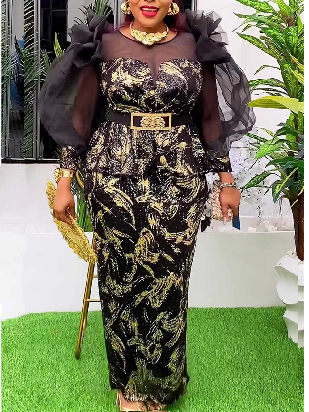 Robes africaines pour femmes, nouvelle mode, grande taille, paillettes, Robe longue de soirée, Dashiki Ankara, tenues, vêtements africains, 2025