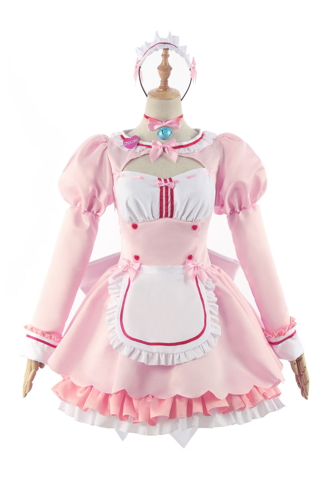 Costume de cosplay Chocola Nekopara, tenue de demoiselle d'honneur chat, costume de lolita rose et bleu, costumes d'Halloween
