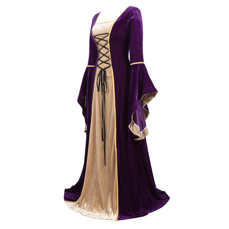 Robe de Soirée de Luxe en Velours pour Femme, Tenue Indienne, Médiévale, Raidie, Personnalisée, Cosplay, Rétro, Fantaisie, Longue, 5XL