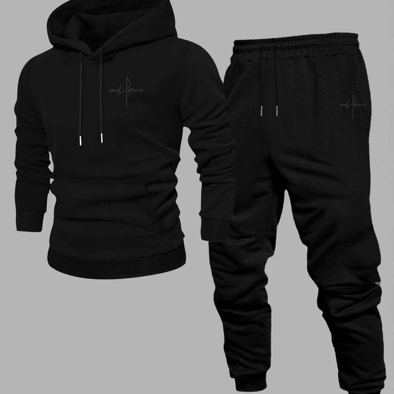Ensemble sweat-shirt à capuche et pantalon pour homme, imprimé simple, style simple, adapté aux vêtements décontractés et sportifs, offre un confort quotidien