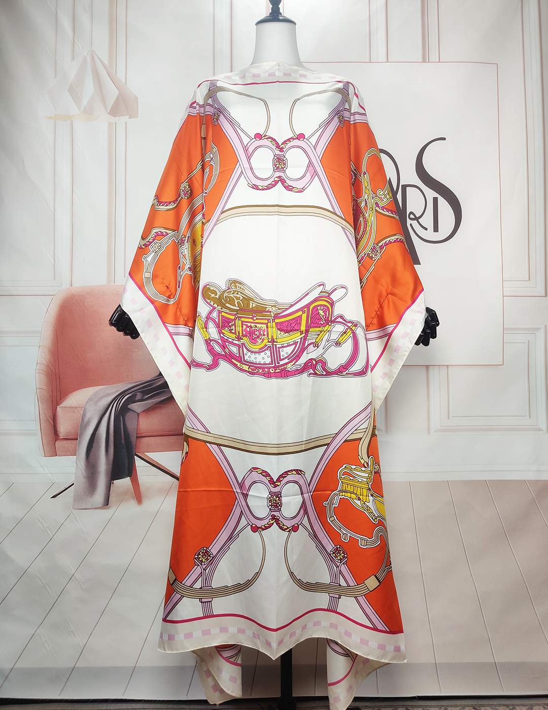 Robe Kaftan en Soie Bohème Oversize pour Femme Musulmane, Mode 2023, Été, Eid Mubarak, Style Africain, Sexy, Plage, Abaya Ample, Vêtements de Prière, pour le Koweït