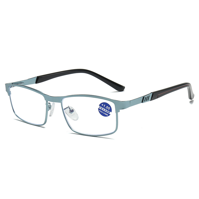 Lunettes de lecture à la mode pour hommes, monture de lunettes de Prescription bloquant la lumière bleue de haute qualité avec charnière à ressort + 100 + 125 + 175
