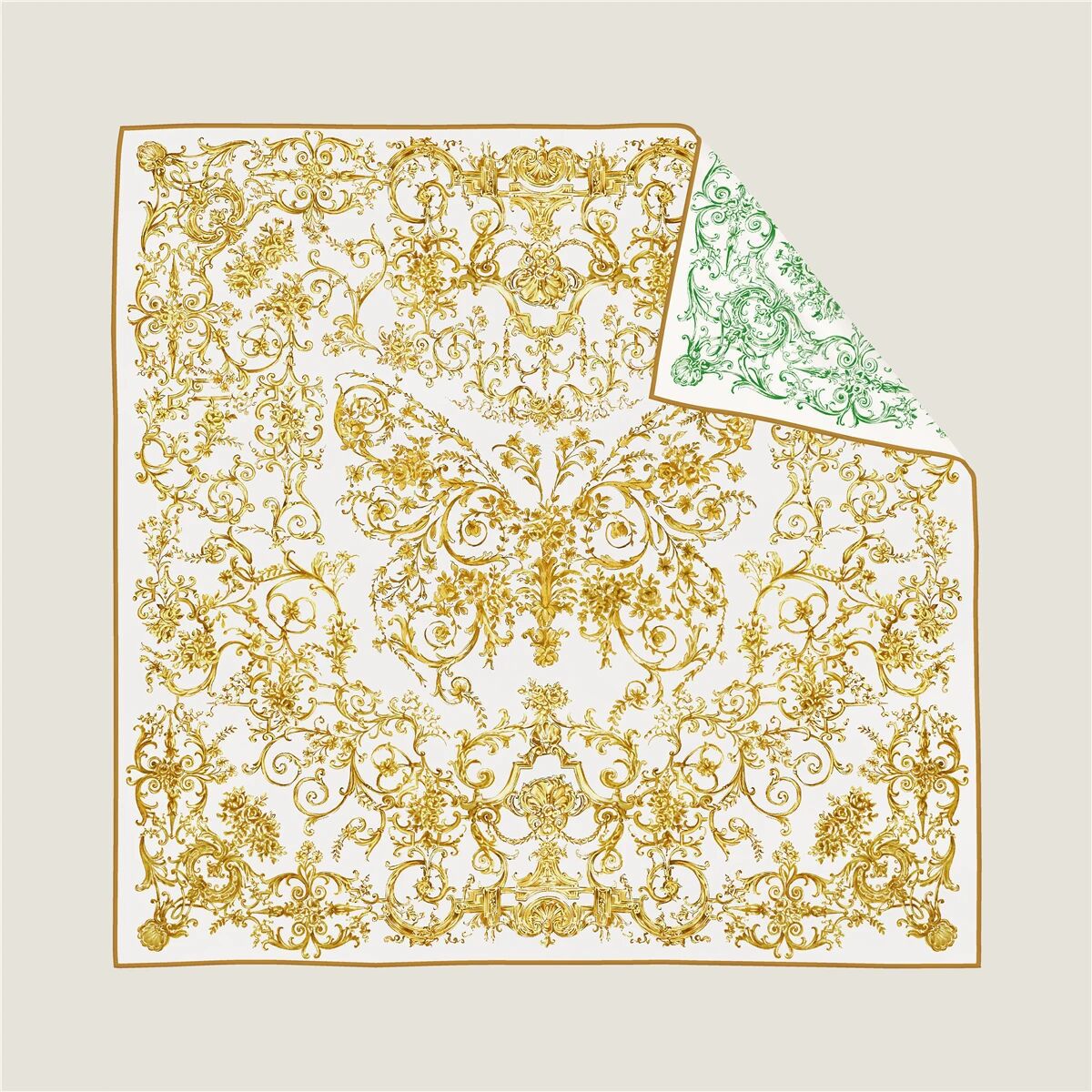 Écharpe en soie double face bicolore 90×90cm à chevrons, ourlet roulotté à la main, mode polyvalente