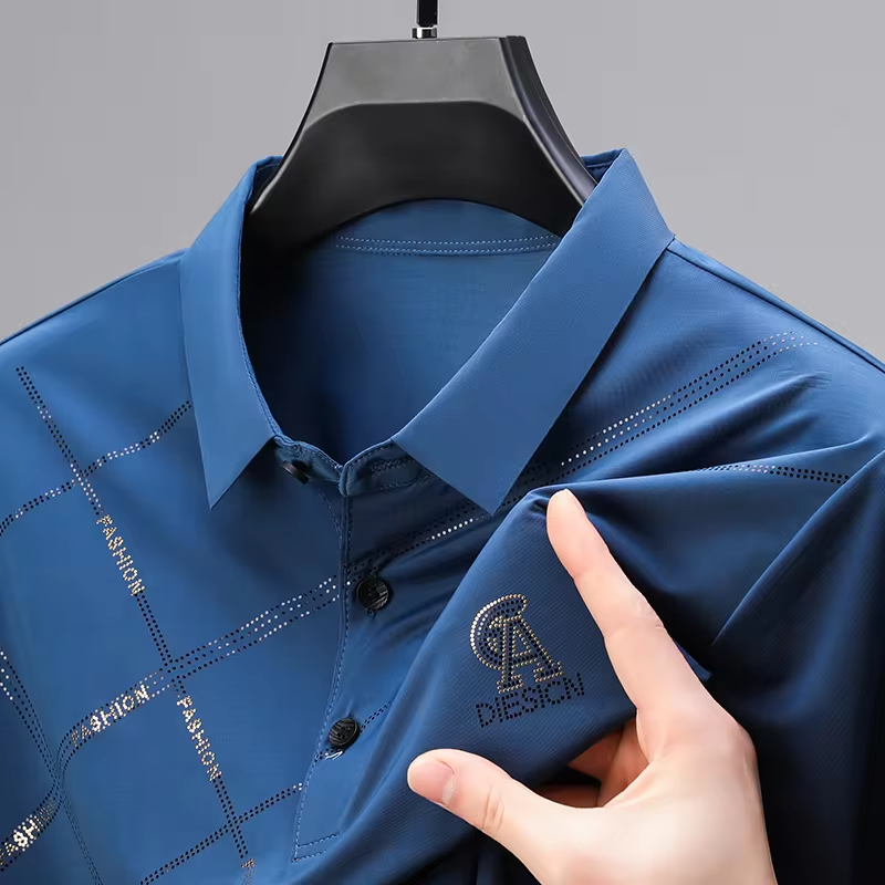 Ice InjVentilate-Polo à manches courtes pour hommes, T-shirt décontracté, Broderie de marque, Business Paul, Haut d'été, Haute qualité, Luxe