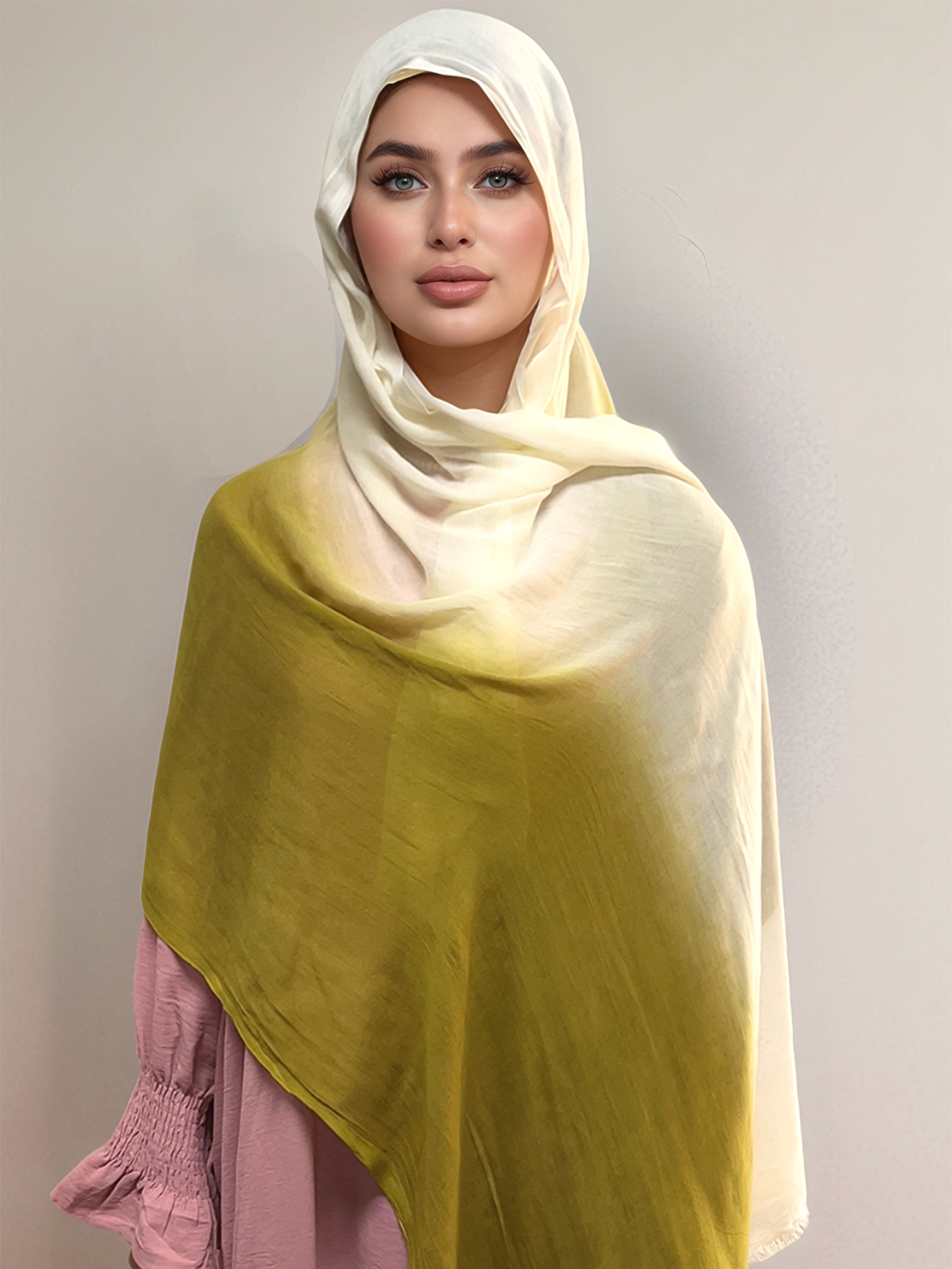 Musulman deux couleurs Hijabs dégradé écharpe musulman châle enveloppement islamique femmes foulard châles fournisseur