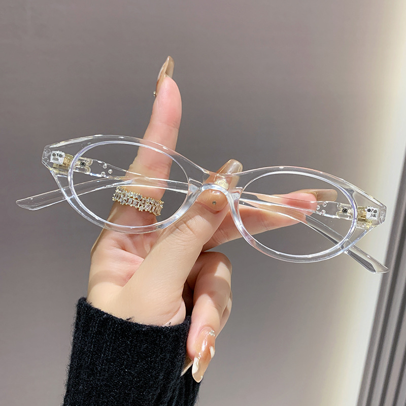 Nouvelles lunettes anti-lumière bleue à monture ovale tendance, style simple et rétro 8005