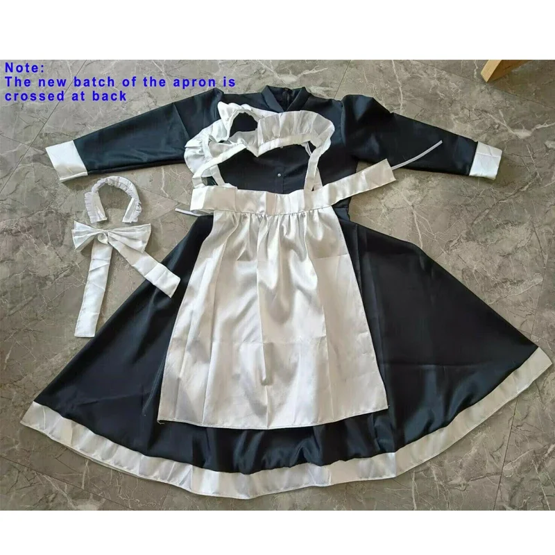 Tenue de demoiselle d'honneur, ensemble de vêtements Lolita, style japonais vintage pour hommes et femmes, costume de jeu de rôle gothique mignon Kawaii, noir et blanc