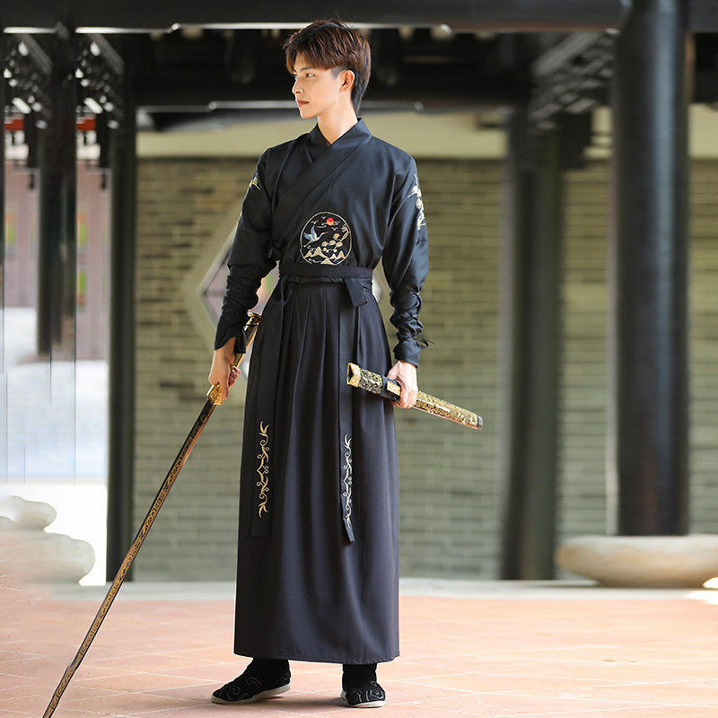 Kimono Vintage japonais samouraï, vêtements de Cosplay pour femmes et hommes, Chiinese Hanfu, Cardigan brodé de grue Yukata, manches longues rétro