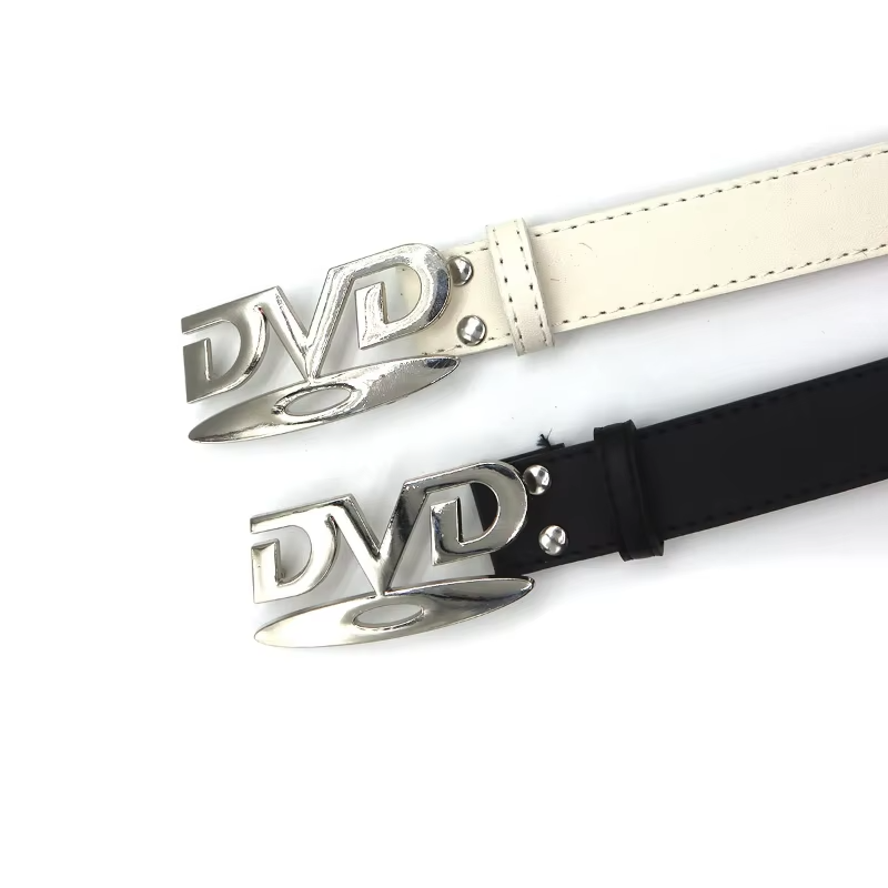 Ceinture à boucle pour femme, nouveau design nostalgique DVD New English, décorative, à porter avec des jeans, polyvalente, au design mode et de niche