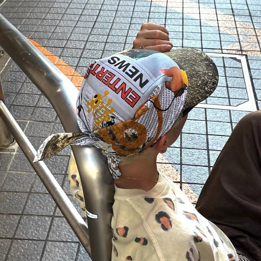 Casquette de baseball vintage à visière arquée avec écharpe à nouer pour hommes et femmes, style punk, hip-hop, streetwear, couvre-chef, chapeau bandana personnalisé
