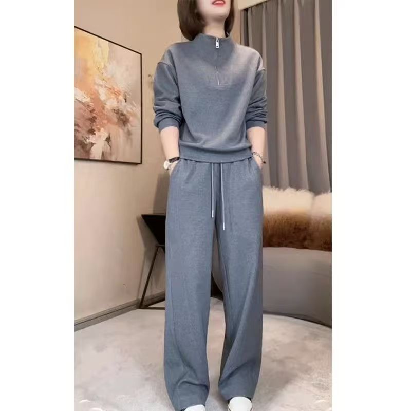 Ensemble de vêtements de sport à la mode pour femmes, sweat-shirt amincissant décontracté de couleur Pure, costume deux pièces printemps automne hiver, nouvelle collection