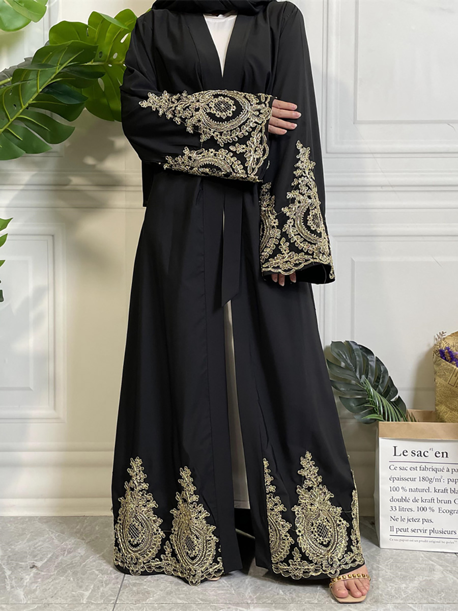 Ramadan Abaya dubaï luxe mode Kimono musulman pour femmes Cardigan caftan Robe Femme Caftan Marocain turquie Islam vêtements