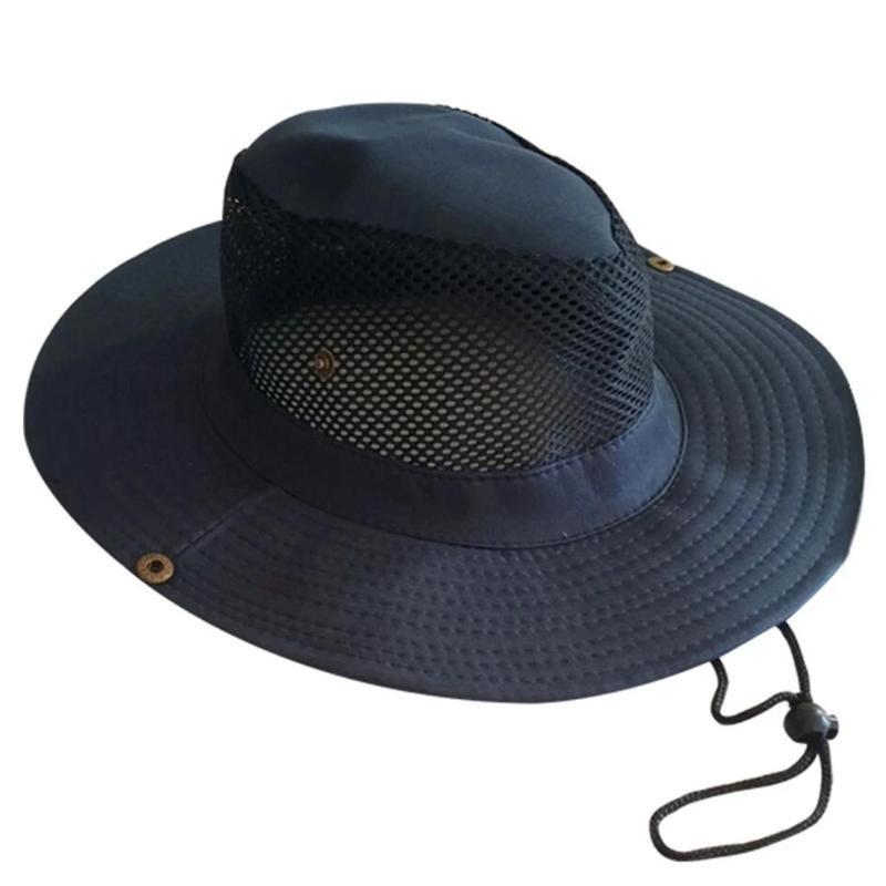 Chapeau de soleil pour homme à large bord, style chevalier, monochrome mat, casquette de pêcheur pour l'extérieur, accessoires d'été pour la plage, la randonnée et les voyages