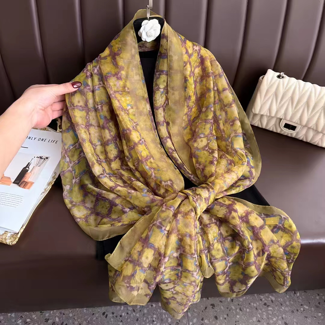 Injplanchers f-Foulard d'été pour femme, grand châle rond, hijab, crème solaire, bandana, écharpe, elda, sauna, pashmina chaud