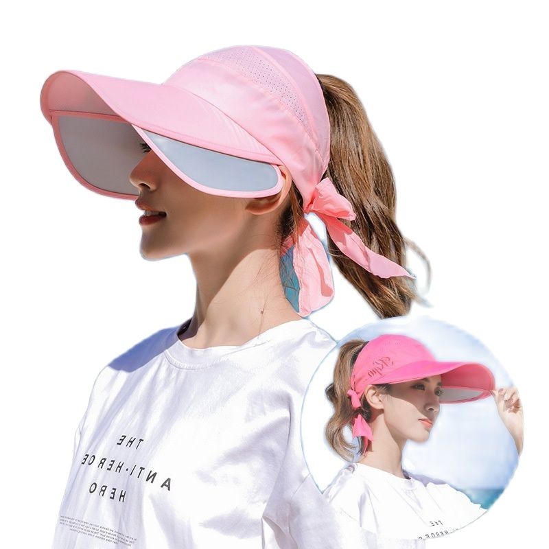 Chapeau de soleil d'été visière casquettes femme bord évolutif vide haut casquette de Baseball Protection UV plage pare-soleil chapeaux pour les femmes