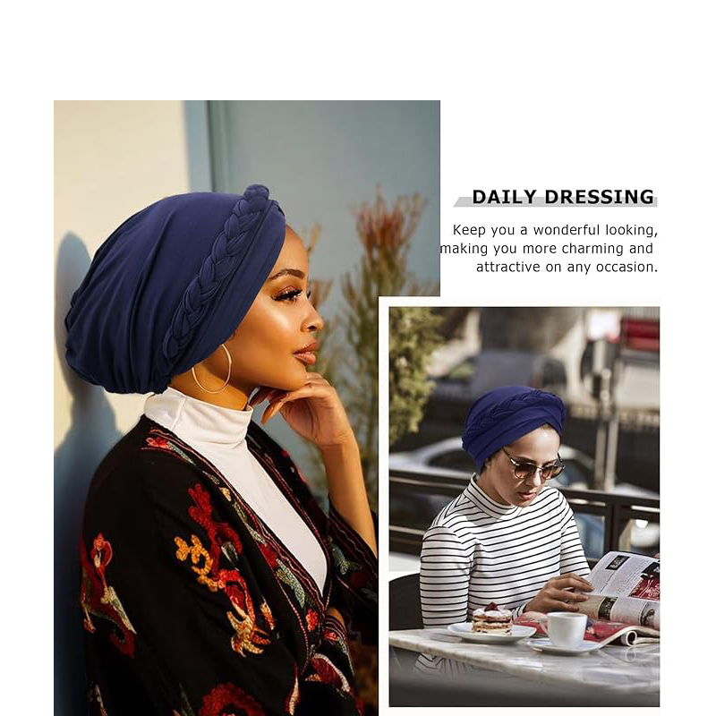 Nouveau turban tressé fait main pour femme, hijab musulman, foulard africain, bonnet islamique arabe, bonnet pour perte de cheveux, bonnets et bonnets anti-chute de cheveux