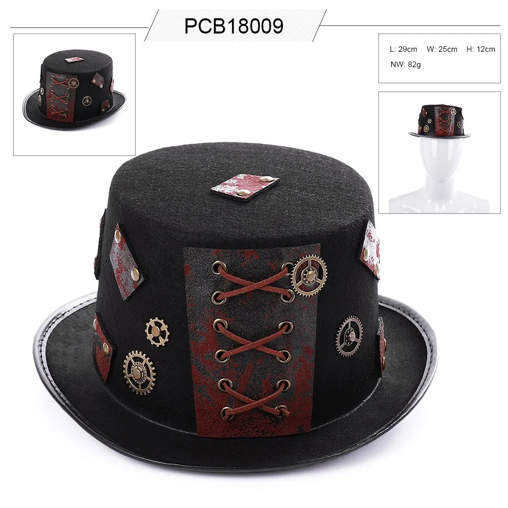 Chapeau rétro Steam Punk pour Festival de musique, couvre-chef à la mode, spectacle de magie, accessoire de Style gothique