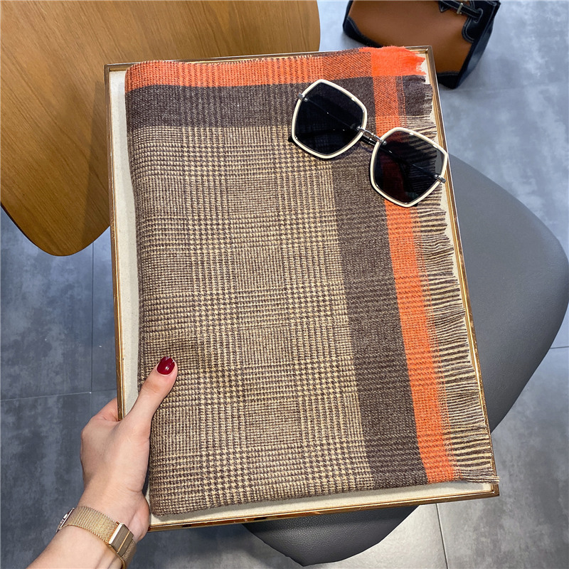 Marque de luxe hiver Plaid femmes cachemire écharpe châles chauds et enveloppes épais laine Pashmina femme couverture foulards