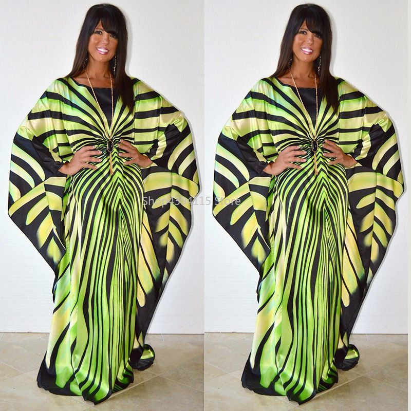 Robe Africaine Longue à Rayures Zébrées pour Femme, Imprimé, Grande Taille, Taille Libre, Maxi, Mode 2025