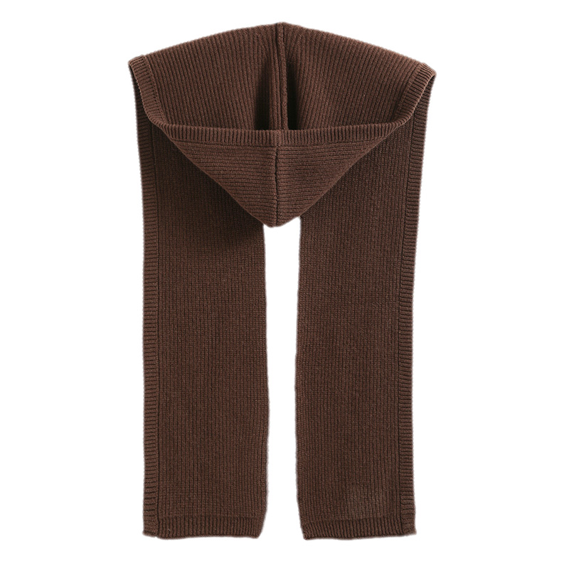 100% laine tricoté écharpe châle pour femmes hiver doux chaud mode à capuche faux col solide multifonctionnel cou plus chaud foulards