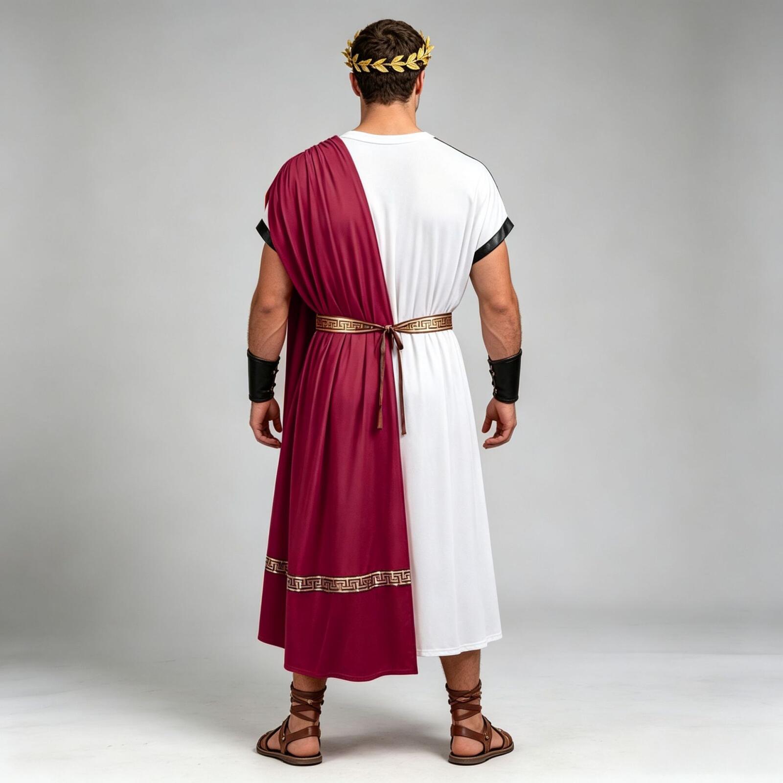 Costume de Toga pour Femmes et Hommes Adultes, Robe Romaine, Costume de Dieu Grec, Costume de Cosplay d'Halloween, Ensemble d'Accessoires