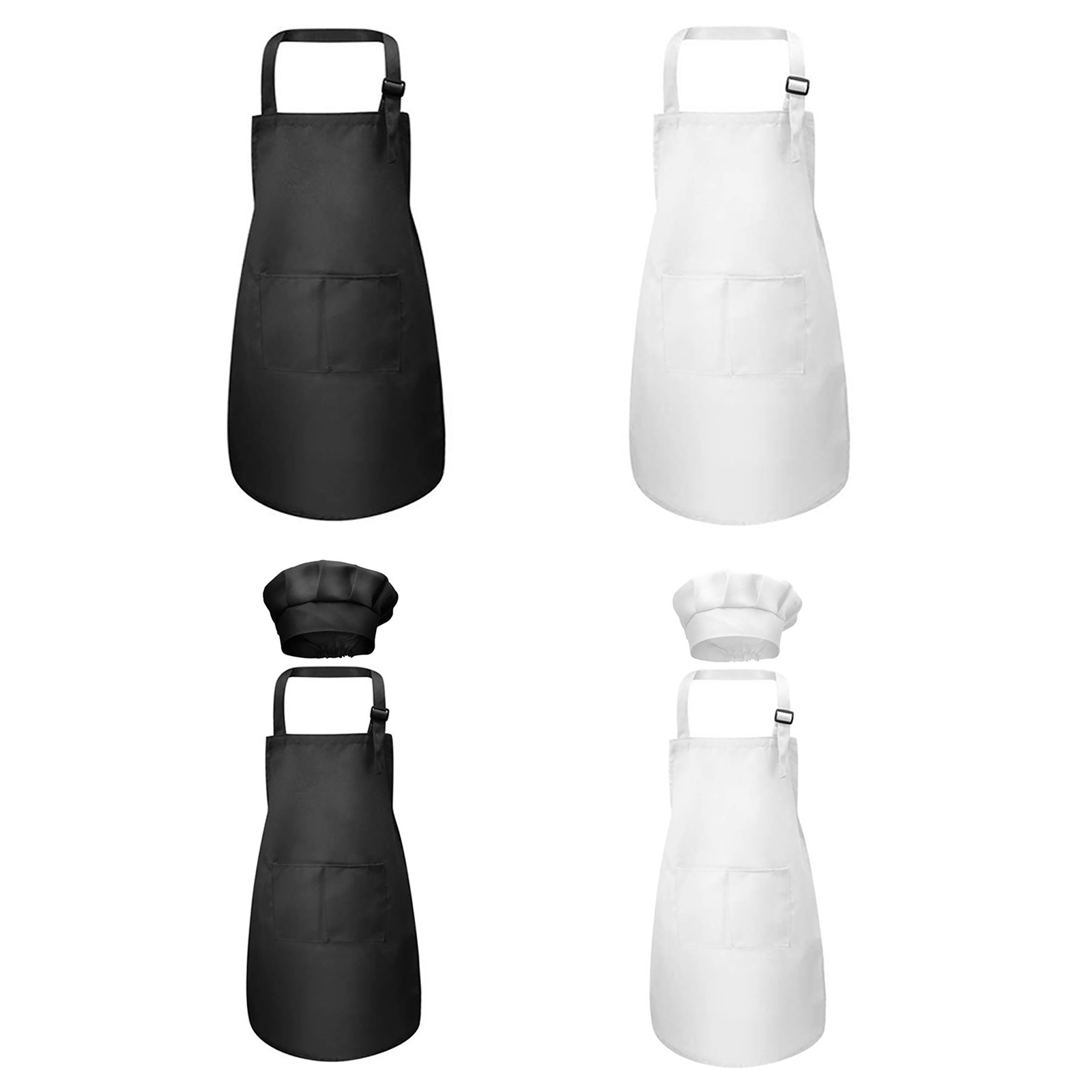 Ensemble de olympiques de chef unisexe pour hommes et femmes, tablier à lacets, chapeau de cuisinier réglable, licou adulte, cuisine, restaurant, hôtel, è