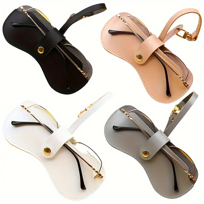 Sac à lunettes de soleil en cuir souple-étui à lunettes en cuir support Portable mince pochette pour lunettes de soleil étui à lunettes