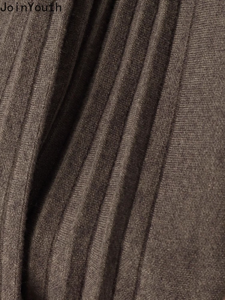 Jupes Vintage pour femmes taille haute a-ligne Jupe 2025 Faldas Mujer De Moda épais coréen ample Saia tricoté Jupe longue plissée
