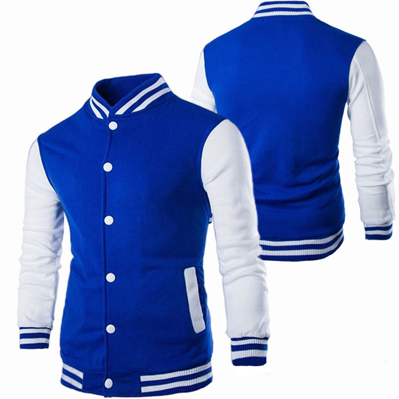 Veste personnalisée pour homme, col montant, imprimée, style baseball, coupe ajustée, décontractée, sportive, pour le quotidien, vêtement d'extérieur masculin, sportswear